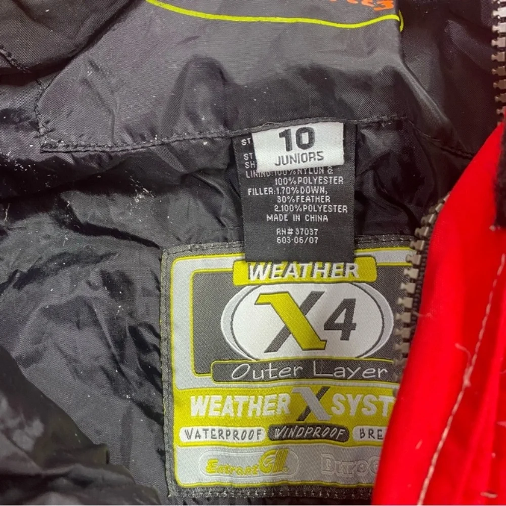 Obermeyer Alt3 Red Down Filled Ski Snow Waterfall Jacket
